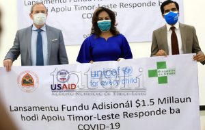 EUA anunsia apoia finaseiru adisionál miliaun $1,5 ba Timor-Leste