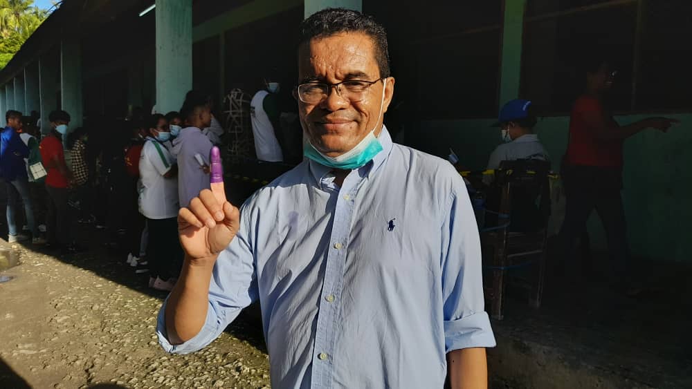 Horta manán Martinho Gusmão iha sentru votasaun Bahú