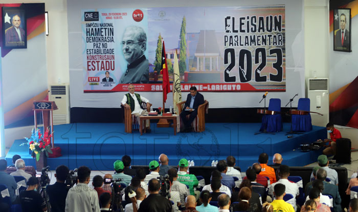 FOTO ATUÁL: Simpoziu ‘Hametin demokrasia, pás no estabilidade iha konstrusaun Estadu’