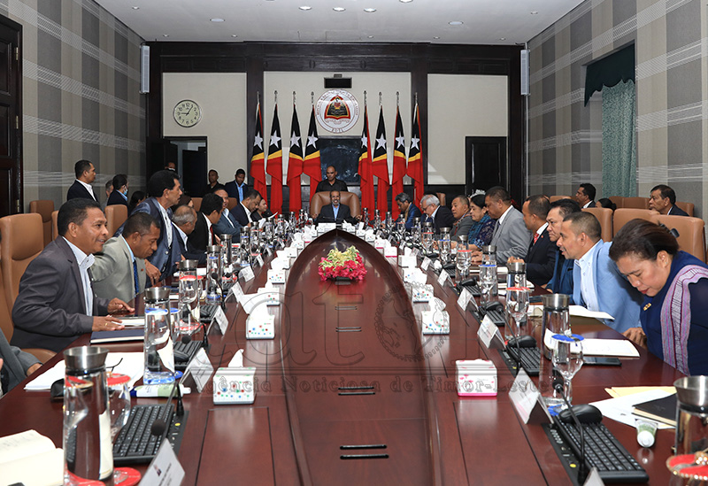 FOTO ATUÁL: Reuniaun Konsellu Ministru ikus husi Governu Konstitusionál da-ualu
