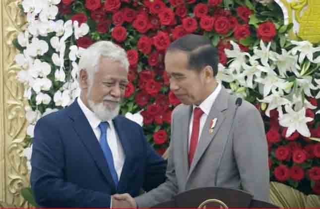 Deklarasaun konjunta Xanana-Jokowi, inklui fronteira terrestre