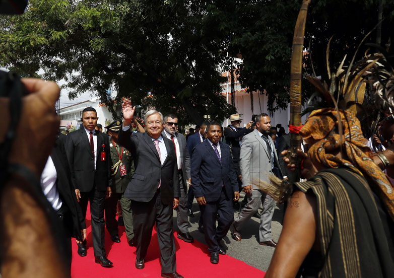 FOTO ATUÁL: Sekjer ONU António Guterres vizita AMRT