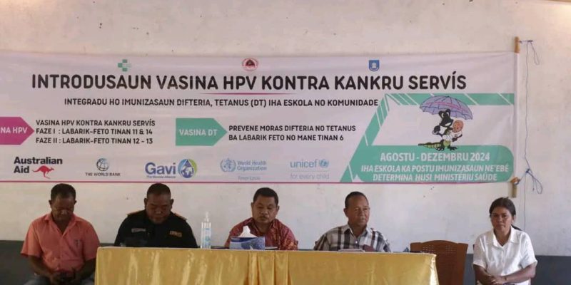 Prevene kankru serviks, saúde Oé-Cusse  introdús impaktu vasina HPV iha Pante Makasar