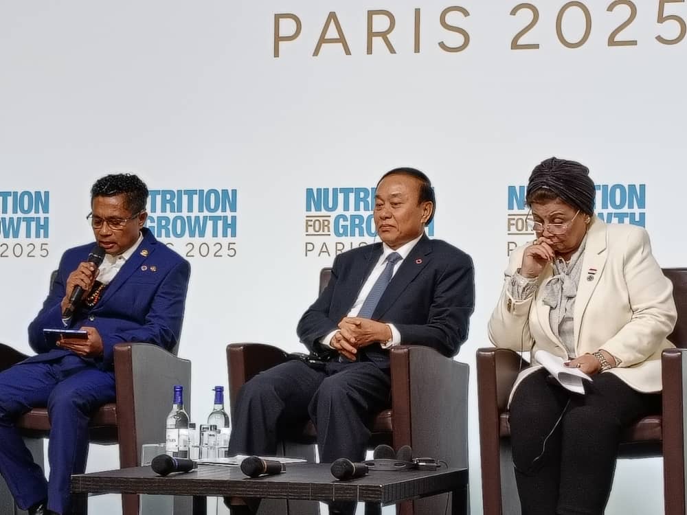 Vise PM Assanami aprezenta Timor-Leste nia kompromisu ba asuntu nutrisaun iha N4G Paris