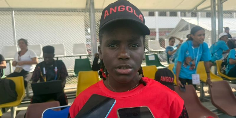 Atleta Tenis Kampu husi Angola, Filomena Gonçalves. Imajen TATOLI/Felicidade Ximenes.