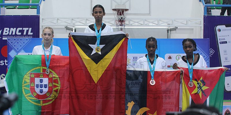 FOTO ATUÁL:  Modalidade Taekwondo iha Jogu CPLP