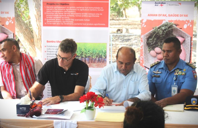 Haforsa projetu EARTH iha Oekusi, Autoridade RAEOA ho World Vision selebra akordu
