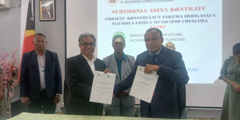 MAPPF no empreza Minarta asina akordu hodi konstrui irrigasaun Maukola-Kovalima