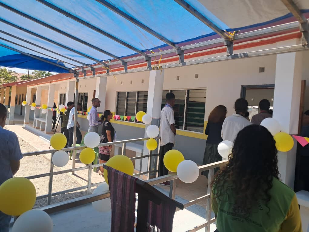 Ministra Dulce inaugura edifísiu EPE Moris Foun Um Fatumeta