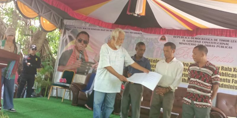 Komunidade Ataúru entrega rai ektare lima ba Governu instala solár panél