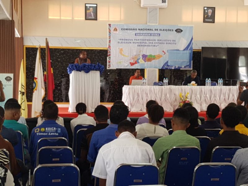 CNE-STAE introdús lei no lala’ok eleisaun munisipál ba funsionáriu iha Bobonaru