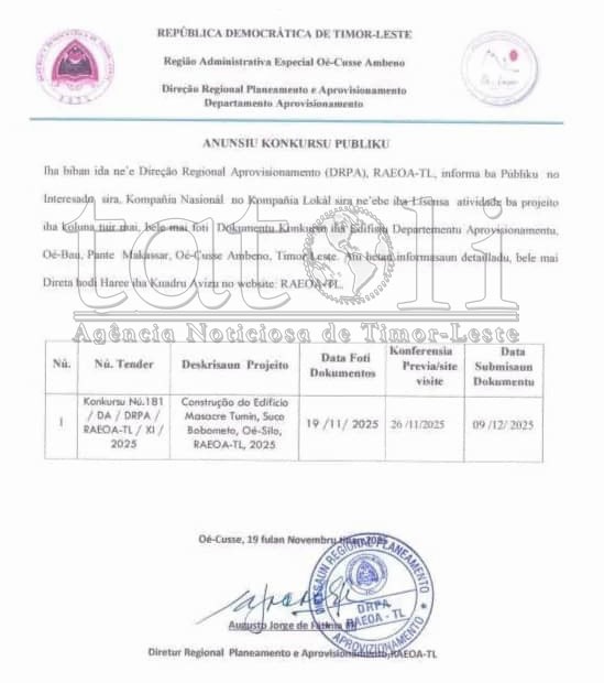 Konkursu konstrusaun semitériu Masakre Tumin loke ona, Empeza sira bele konkorre