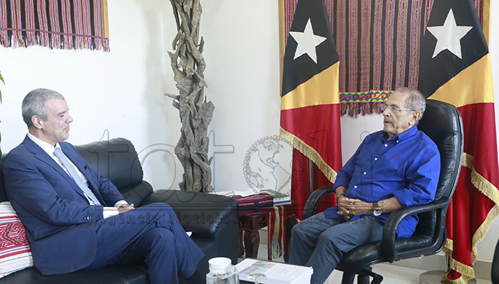 Embaixadór Portugál Duarte Bué ho Xefe Estadu diskute kona-ba CPLP