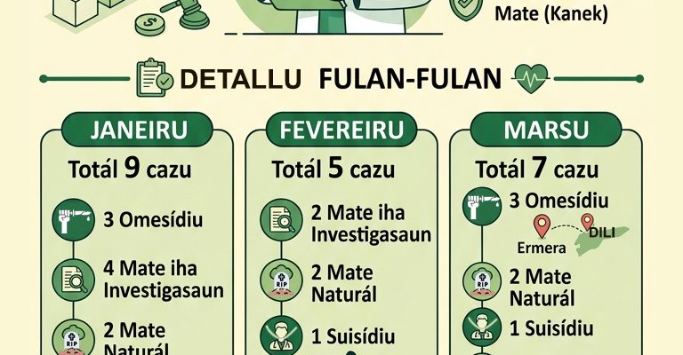 Infografia: Janeiru-Marsu, HNGV halo autopsia ba mate-isin hamutuk 21