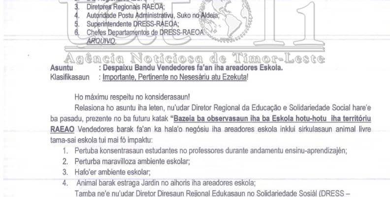 Vendedór Oekusi sei la bele fa’an tan iha arredór eskola