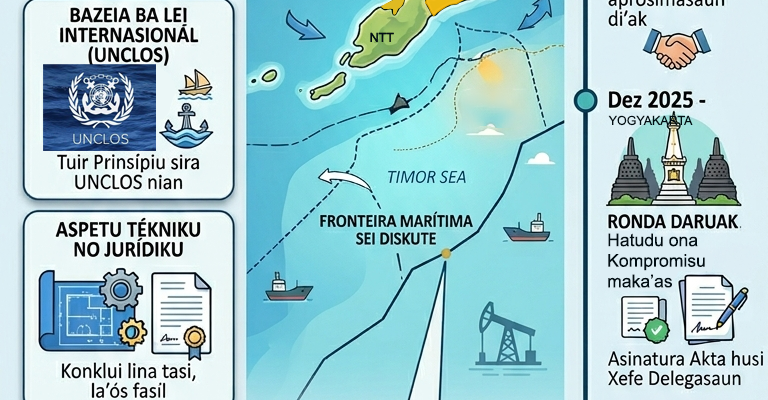 Infografia: TL-Indonézia sei halo negosiasaun Fronteira Marítima ronda datoluk iha 25-30 Abríl