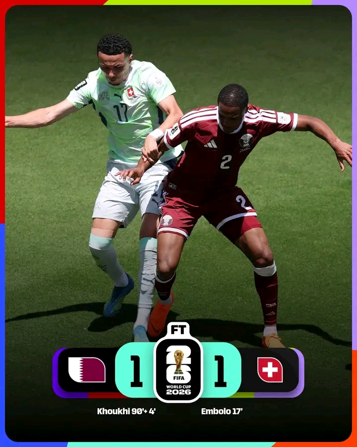 Impata 1-1, Qatar fahe pontu ho Suisa