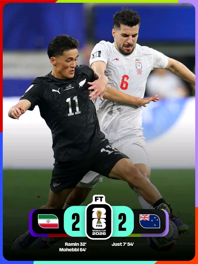 Nova Zelandia-Iraun empata 2-2