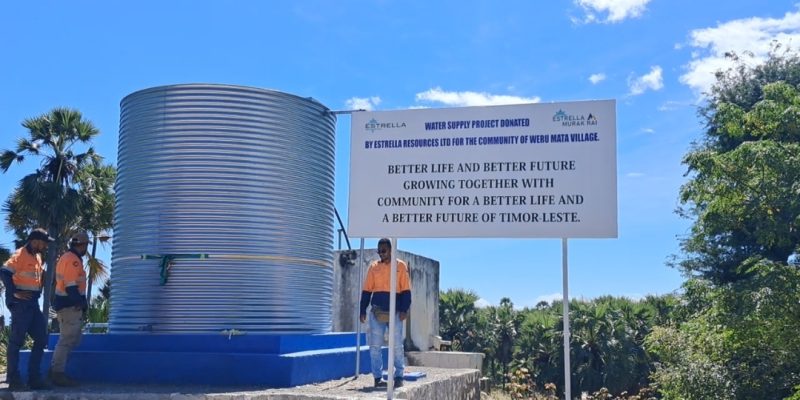 Kompañia Estrela Resources apoia bee-moos ba komunidade iha Suku Ueru-mata