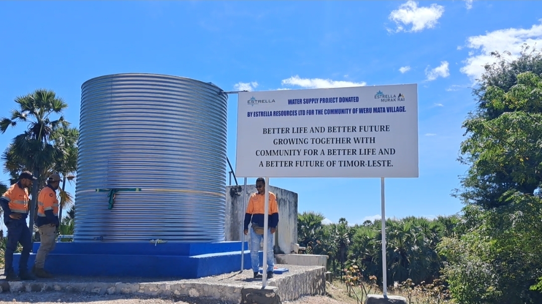 Kompañia Estrela Resources apoia bee-moos ba komunidade iha Suku Ueru-mata