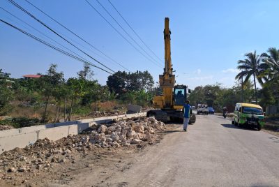 Konstrusaun estrada urbana Baukau iha progresu