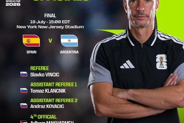 Kopa Mundiál 2026: FIFA deside árbitru Slavko Vincic lidera jogu final España vs Arjentina