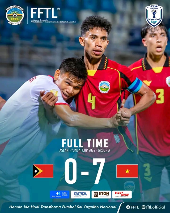 Vietname halakon Timor-Leske 7-0 iha Hyundai Cup 2026